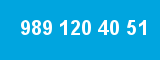 989 120 40 51 989 120 40 51